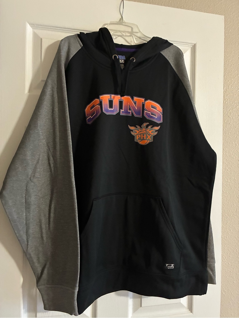 NBA Phoenix Suns Black Hoodie with Gray Sleeves